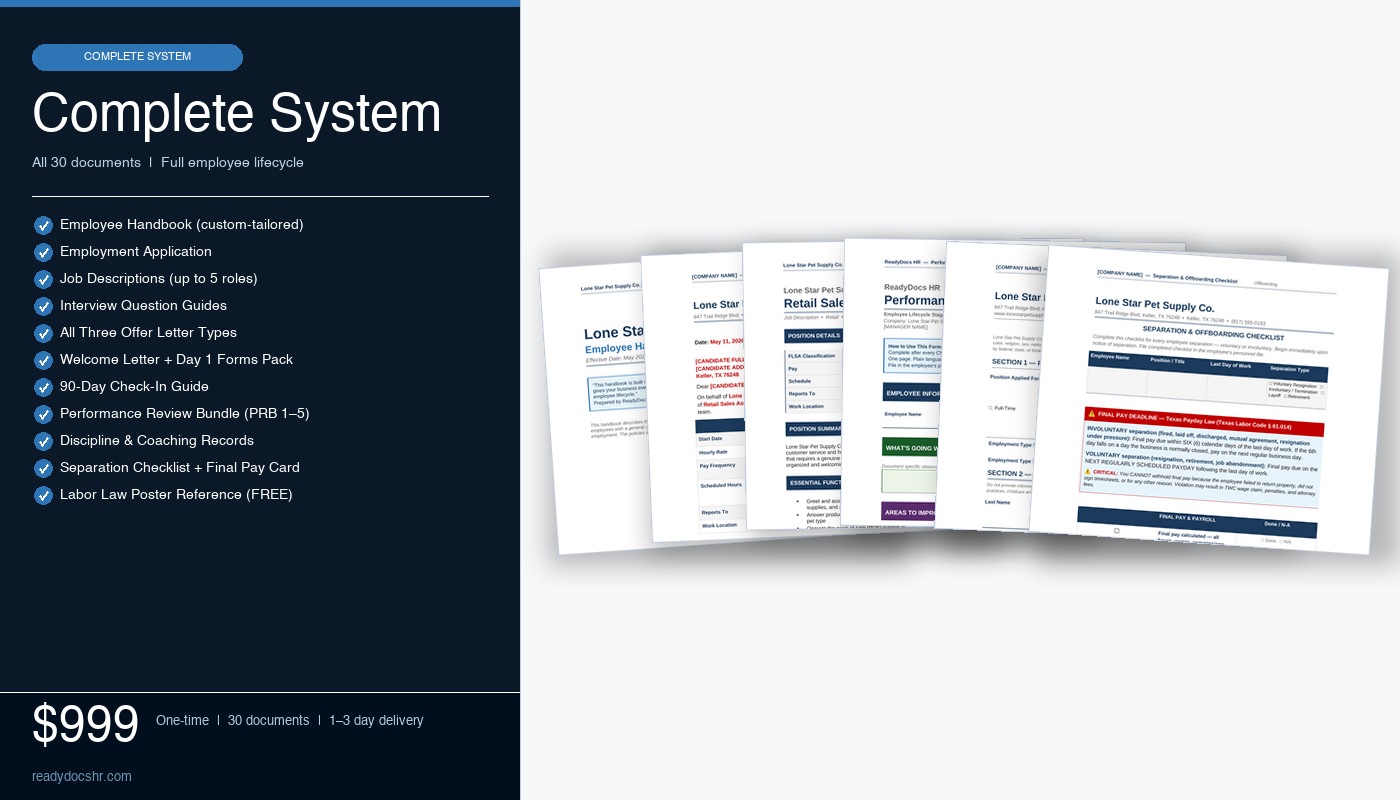 Complete System — ReadyDocs HR