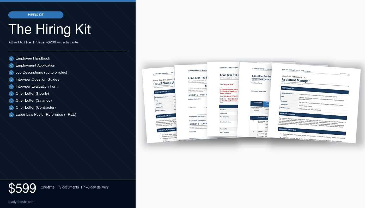 The Hiring Kit — ReadyDocs HR