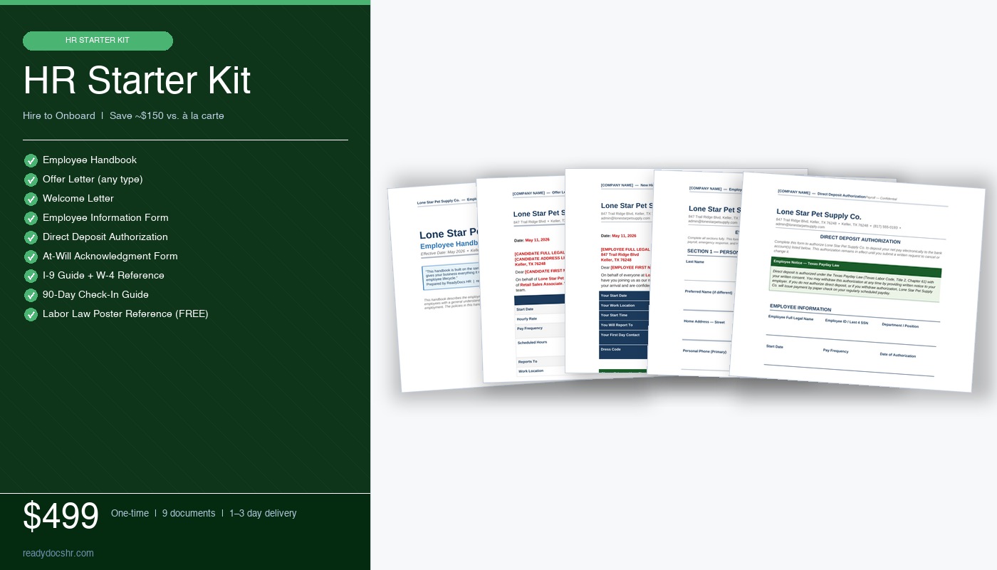 HR Starter Kit — ReadyDocs HR